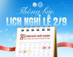 Thông báo về việc nghỉ Lễ Quốc khánh ngày 02 tháng 9 năm 2025